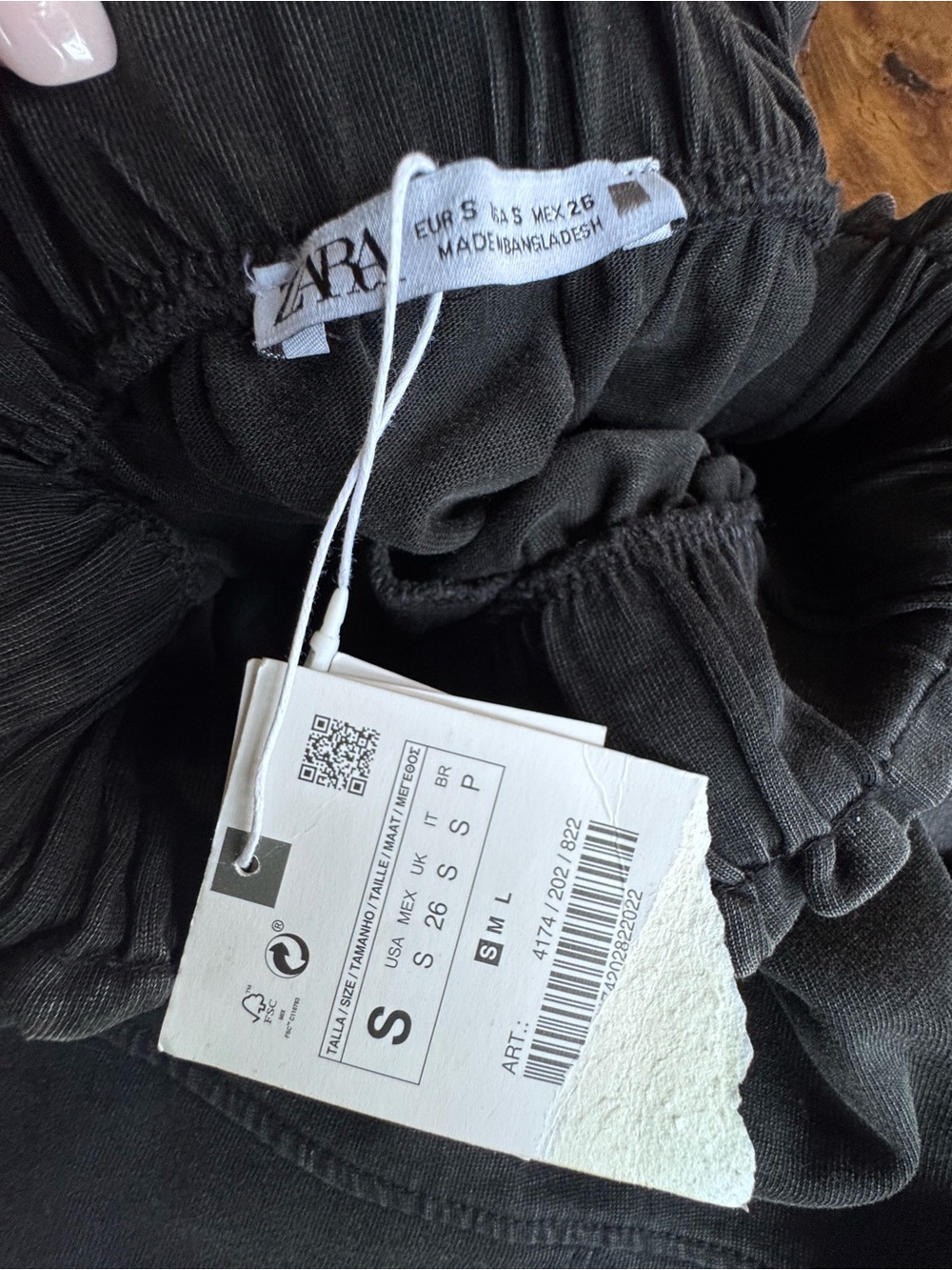Zara Paperbag Waist Cropped Pants NWT Size Small - Picture 3 of 4